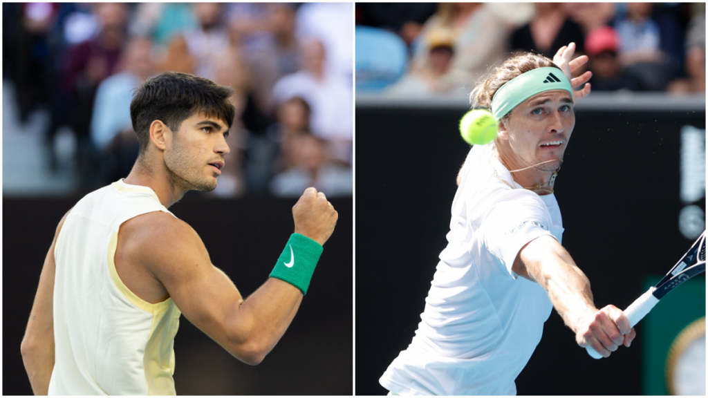 Alexander Zverev against Carlos Alcaraz